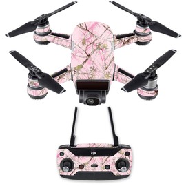 MightySkins Glossy Glitter Skin for DJI Spark Drone & Controller - Conceal Pink | Protective, Durable High-Gloss Glitter Finish | Easy to Apply, Remove, and Change Styles | Made in The USA