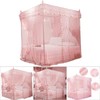 Luxury Princess 3 Side Openings Post Bed Curtain Canopy Netting