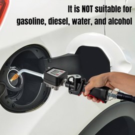 MARTEXBUY Digital Oil Control Valve Meter Nozzle, Heavy Duty Oil Transfer Pump Nozzle, Oil Fluid Dispenser with 2 x 1.5V 1300mAh Batteries, 1/2 Inch NPT Inlet, 4 Display Unit Liter/Quart/Pint/Gallon