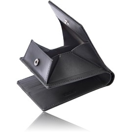 Eredita Men's Bifold Wallet - Italian Carbon Leather, Black x Black