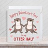 Second Ave Funny Otter Half Pun Joke Square Valentine's Day