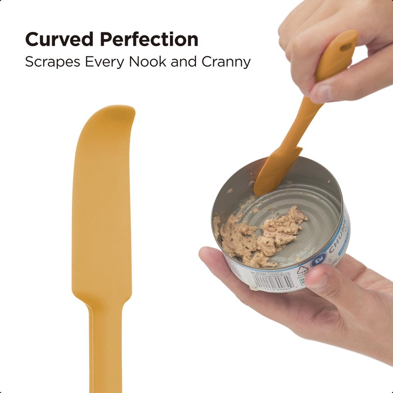 Kitchen Mama WaltzGrip Platinum Silicone Jar and Can Spatula Utensil