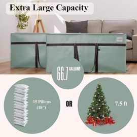 VENO 4 Pack Extra Large Moving Bags, Christmas Tree Storage Bag 7.5 ft, Heavy Duty Storage, Moving Boxes, Large Storage Bins with Lids Alternative for Packing Essentials (Light Green Matte, 4 Pack)