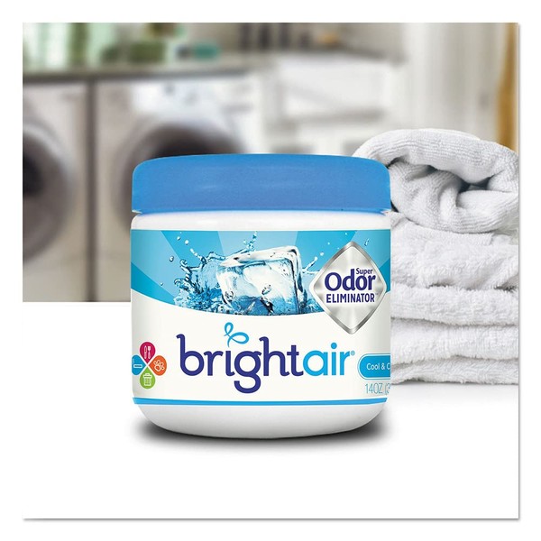 BRIGHT Air Super Odor Eliminator, Cool & Clean, Blue, 14oz, 6/Carton