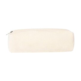 Axvxby Pencil Case Corduroy Fabric Pencil Case Aesthetic School Pencil Case for Boys Girls Teenagers School Portable School Pencil Case, beige, Classic