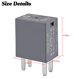 4PCS Car Air Conditioning Relay, OEM#13500114 12VDC 20A Vehicle AC Starter Relays, 4 Pin Quick Connect Automotive Air Conditioning Fuse Box Fan Relayings Accessories, Universal Fit