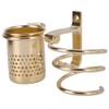 Space Aluminum Wall Mounted Hair Dryer Holder Spiral Hair Care