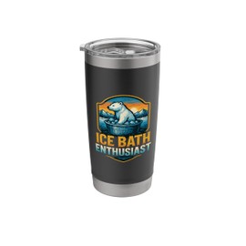 Ice Bath Enthusiast Cold Recovery Therapy Funny Polar Bear Stainless Steel Insulated Tumbler