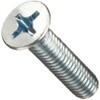 Small Parts Steel Machine Screw, Zinc Plated Finish, Flat Head,