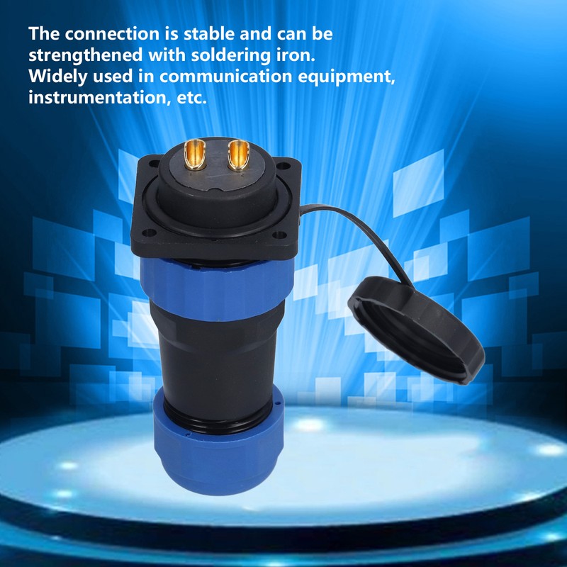 Waterproof Connector Square 4 Holes IP68 Aviation Power Socket 380V