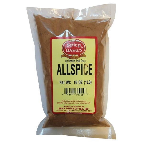 Spicy World Allspice Ground 16 Ounce - Huge 1LB Value Pack
