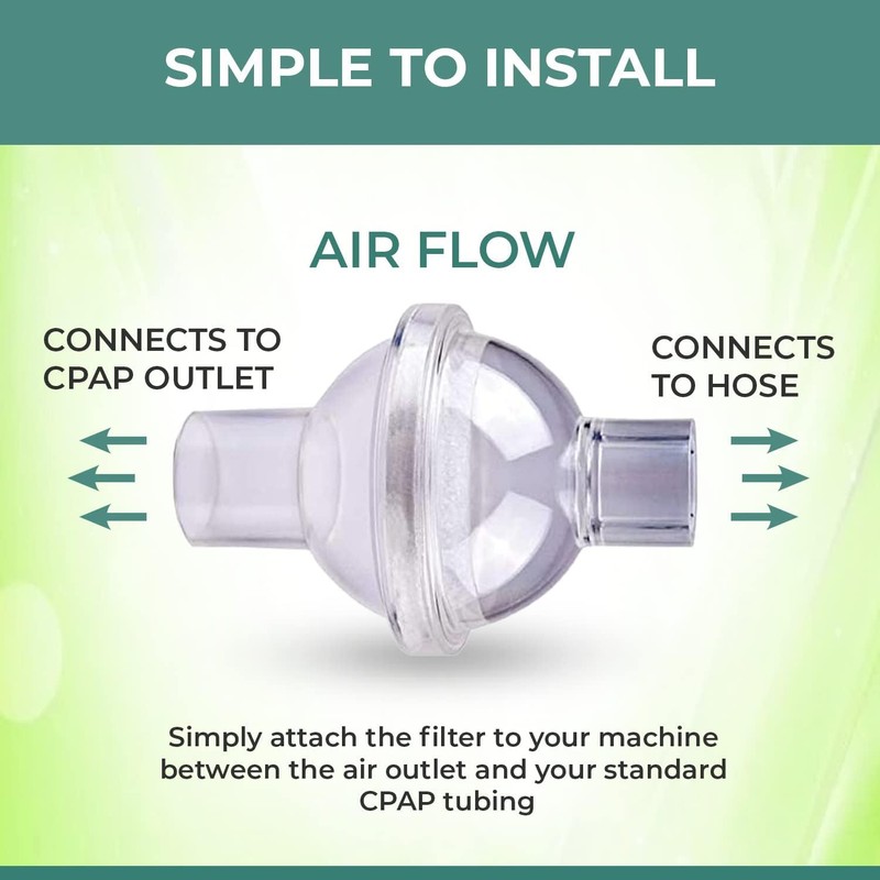1pk Universal Fit in-Line Viral Filter for CPAP and BiPAP
