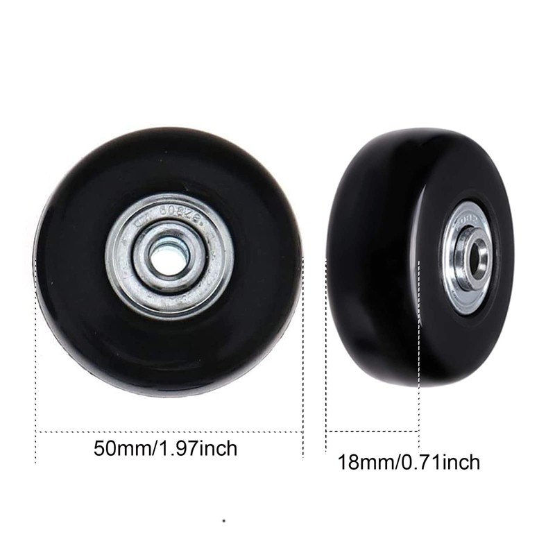 Ashuxxn Pack of 4 Luggage Replacement Wheels Rubber Replacement Wheels
