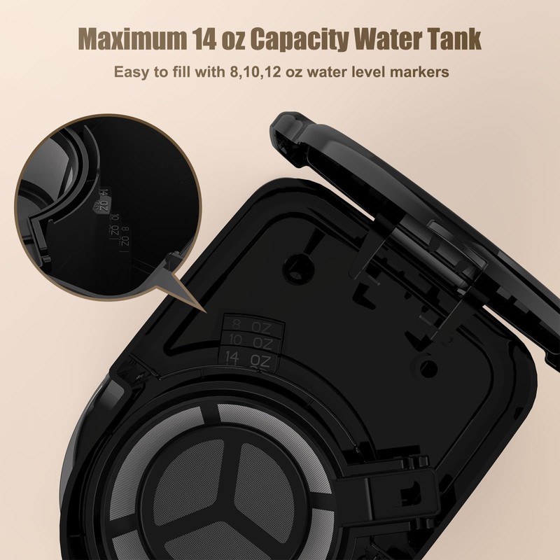 RAINBEAN Single Serve Coffee Maker, Programable Single-Serve Brewers, Timer Auto