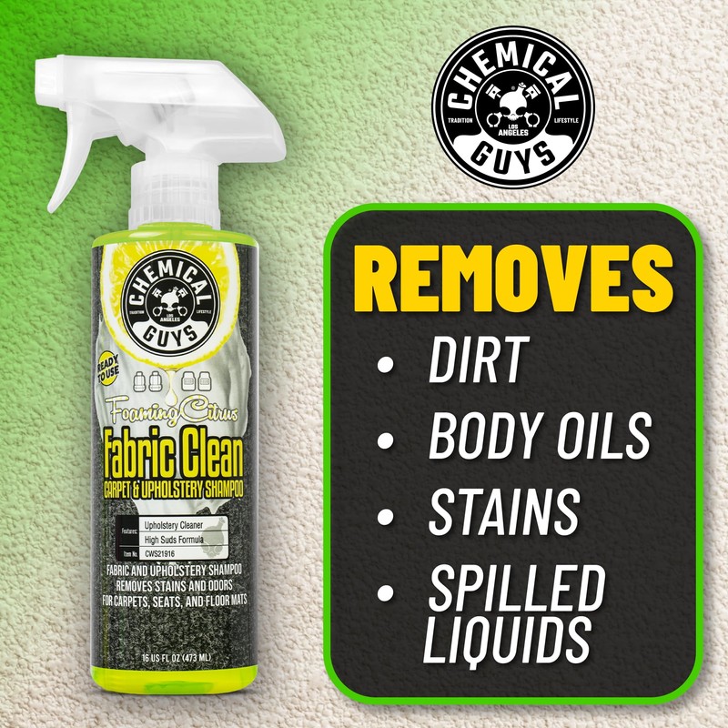 Chemical Guys CWS21916 Foaming Citrus Fabric Clean Carpet & Upholstery