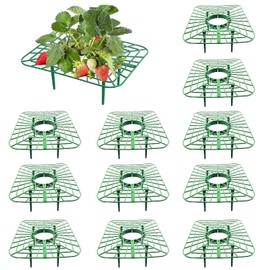 ZeniPremunz 12 Packs Square Strawberry Supports,Strawberry Plant Support,Equipped with 4 sturdy Strawberry Plant Stand legs,Strawberry plant protector,Strawberry protection For Greenhouse accessories