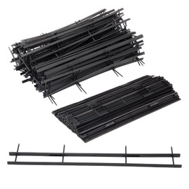 Kcgani 100 Packs Binding Spines, Reclosable 11'' Long 1.7" Depth 4 Pin Spines, Plastic Binder Combs 200 Sheet Capacity Binding Strips, Black