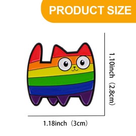 RAMGLYO Pride Pin Rainbow Pins Gay Pride Inspirational Quotes Rainbow Heart Pin (Rainbow) (C1)