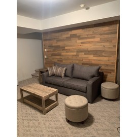 Timberchic River Reclaimed Wooden Wall Planks - Simple Peel and Stick Application. (3" Wide - 10 Sq. Ft, Sandy Beach)
