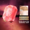 Rose Gold Diamond Soap with Rose Extract gently cleanses and