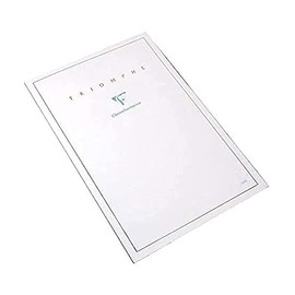 Clairefontaine Tabletas "Triomphe" Papelería - 50 hojas rayadas - 8 1/4 x 11 3/4 extra blanco - Para calígrafos, usuarios de pluma estilográfica y cor