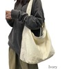 Renlock Shoulder Bag, Large Capacity, Canvas, Zipper Included, One Shoulder