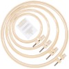 REBECASKYENS 4Pcs 4 Sizes Embroidery Hoops, Round Embroidery Hoop, Plastic