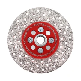 FOCSTOL Diamond Cutting Grinding Disc - 4.5 Inch(115mm) Double Side Vacuum Brazed Diamond Blade for Granite Marble Procelain Ceramic Tile Quartz 5/8 Inch-11 Thread