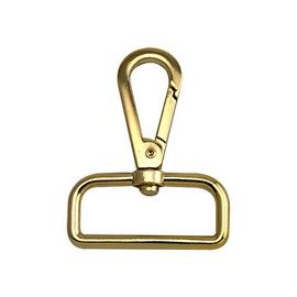 Wuuycoky - Anillo en forma de D con hebilla plana, cierre giratorio, Dorado, LEN:2.5",oval ring inner Diam:1.5",6Pcs, 1