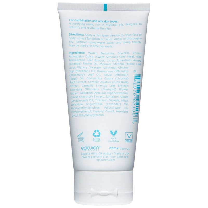 Epicuren Discovery Volcanic Clay Purifying Mask, 2.5 Fl Oz Light