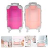 Garneck 2pcs Mini Plastic Suitcase Makeup Box - Portable Hard