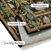 PureCozy Floral 4x6 Area Rug Black Machine Washable Small Rug