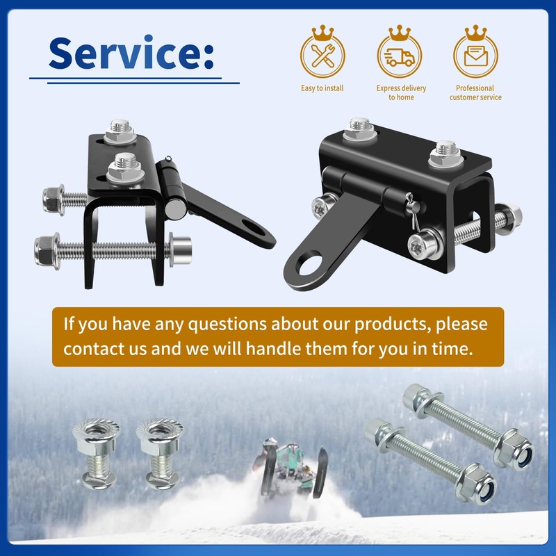 Snowmobile Bumper Hitch, Snowmobile Sled Trailer Tow Hitching Kit Compatible