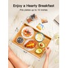 Pipishell Bamboo Bed Breakfast Tray with Foldable Legs, Handles, Ideal