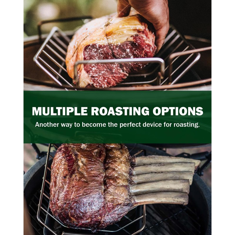Rib and Roast Rack for Big Green Egg, Turkey Roasting