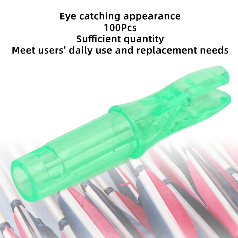 100pcs Archery Arrow Nock Durable Plastic Insert Arrow Nocks Light
