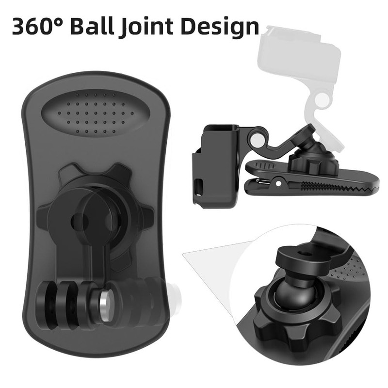 SUREWO 360° Rotating Backpack Strap Mount, Quick Clip Mount (with