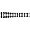 Black Press on Nails Short Oval Fake Nails Solid Color