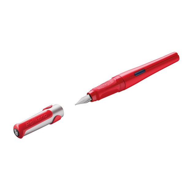 Pelikan Pelikano Fountain Pen, Medium Nib, Red, Boxed, 1 Each (802987)