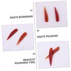 STOBOK Essential Jewelry Care Kit 3pc Agate Burnisher Polisher for