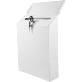 Angoily Wall-Mount Mailbox with Lock, Galvanized Metal Letter Box Security Drop Box Hanging Secured Postbox