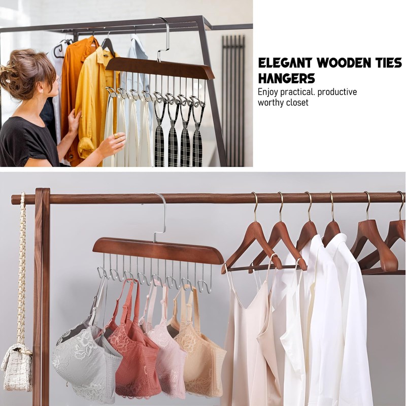 Multifunctional Clothes Rack with 8 Hooks, 2 Pack Space Saving