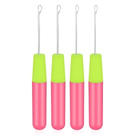 4Pcs Latch Hook Tool Latch Hook Tool for Crochet Braids Hair Extension Feather and Carpet