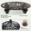 3 Packs Large Metal Plant Caddy with Wheels 13” Heavy-duty