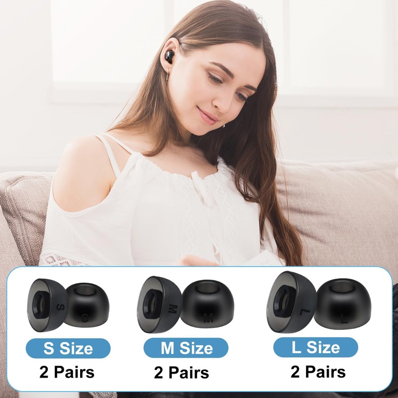Replacement Ear Tips Compatible with JBL Tune Buds & Tune