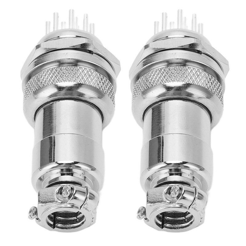 2PCS 12 Pin Aviation Connectors Zinc Alloy Electrical Plug and