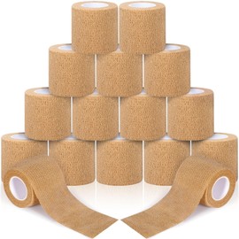 RDDAIPE 16 Rollen Selbstklebender Verband, 5cmX4.5m Elastische Selbsthaftende Bandage, Fixierbinde Selbsthaftend,Haftbandage Selbstklebend für Sport,Finger, Zehen,Handgelenk Vet Wrap Katze Hund Pferd