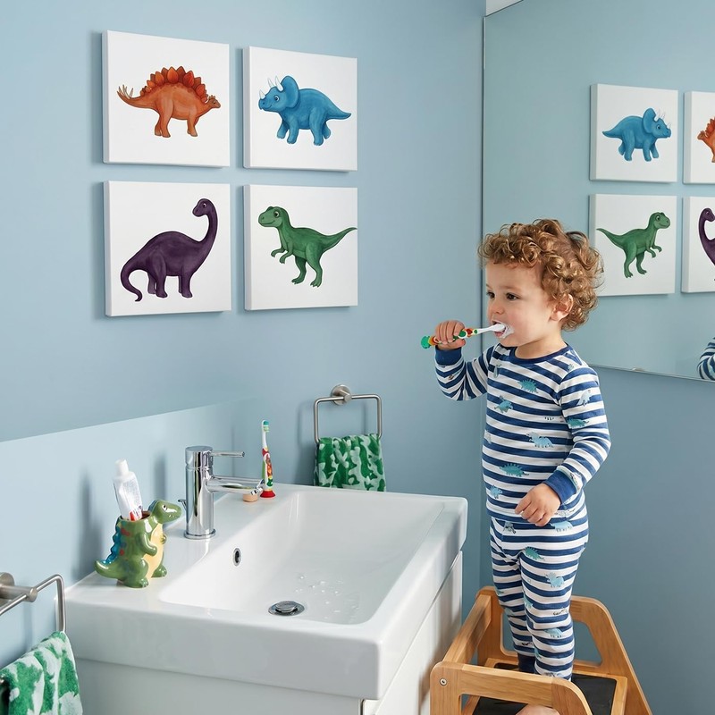Popuwall Dinosaur Wall Art for Boys Kids Nursery Room Decor,