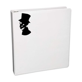 Bargain Max Decals Victorian Man Skull Decal Notebook Car Laptop 5.5" (Black)