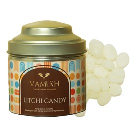 Litchi Delight Candy – Sweet & Tangy Litchi Flavored Hard Candy | Exotic Tropical Treat | No Artificial Flavors | Perfect for Gifting & Indulgence | 8.82 oz Jar